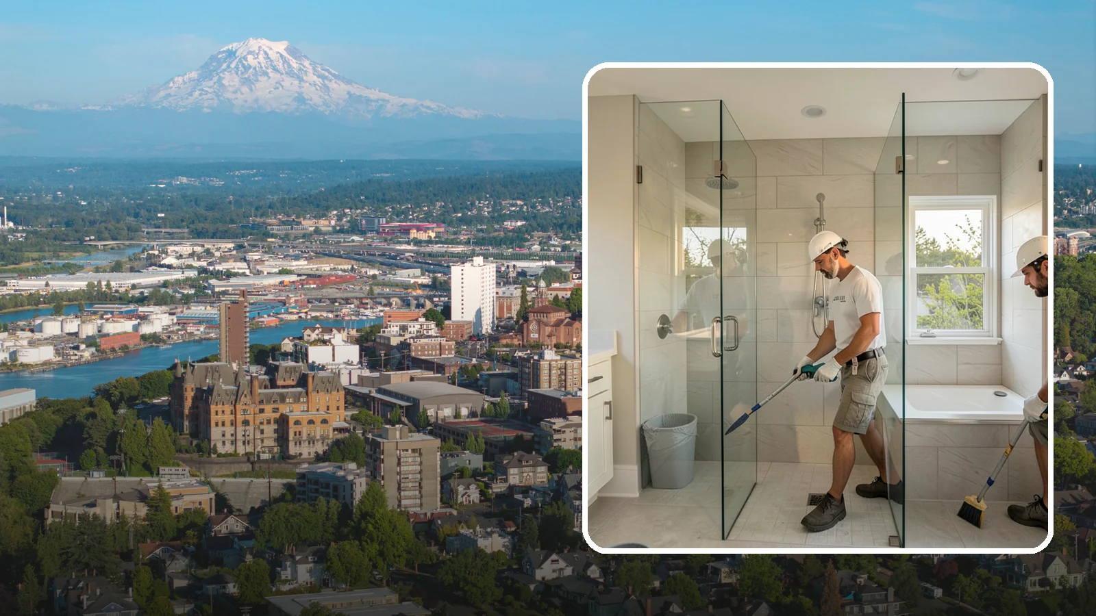 Walk-In Shower with Bench in Tacoma, Pierce County, WA - A walk-in shower with bench pairs open, low-threshold entry with a built-in seat for comfort and safety.