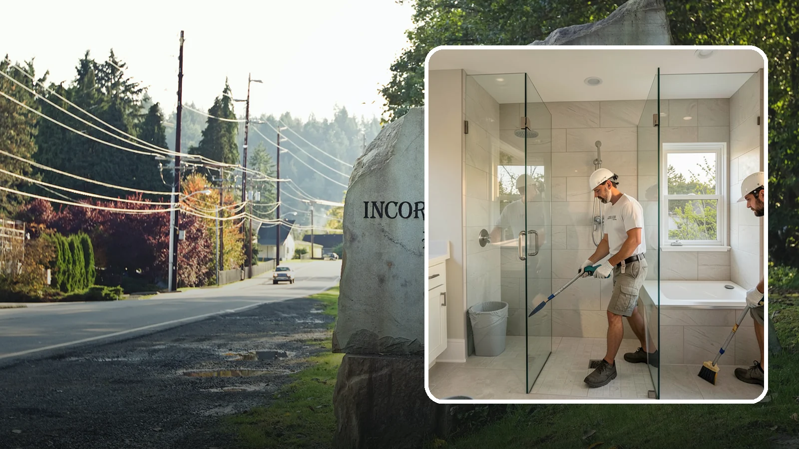 Walk-In Shower with Bench in Wilkeson, Pierce County, WA - A walk-in shower with bench pairs open, low-threshold entry with a built-in seat for comfort and safety.