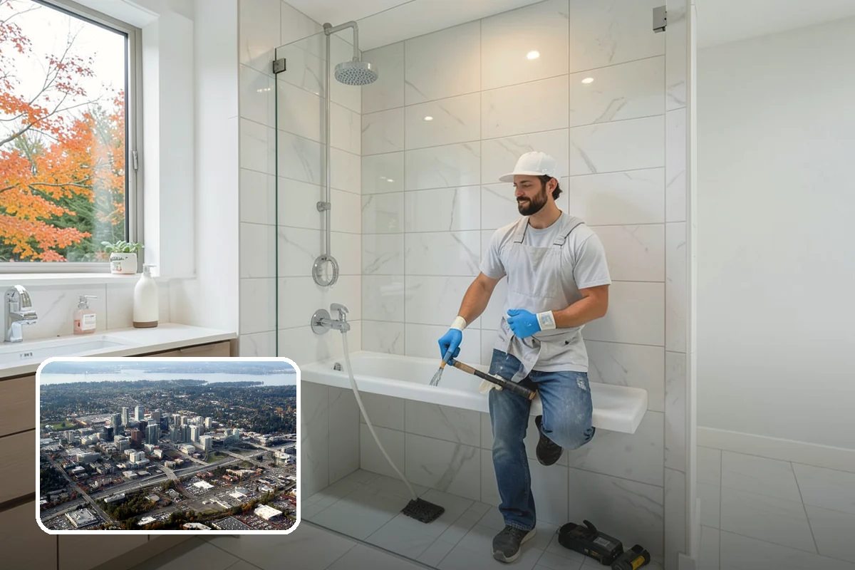 Walk-In Tub Installation in Bellevue, King County, WA - Low-threshold entry that removes the dangerous step-over