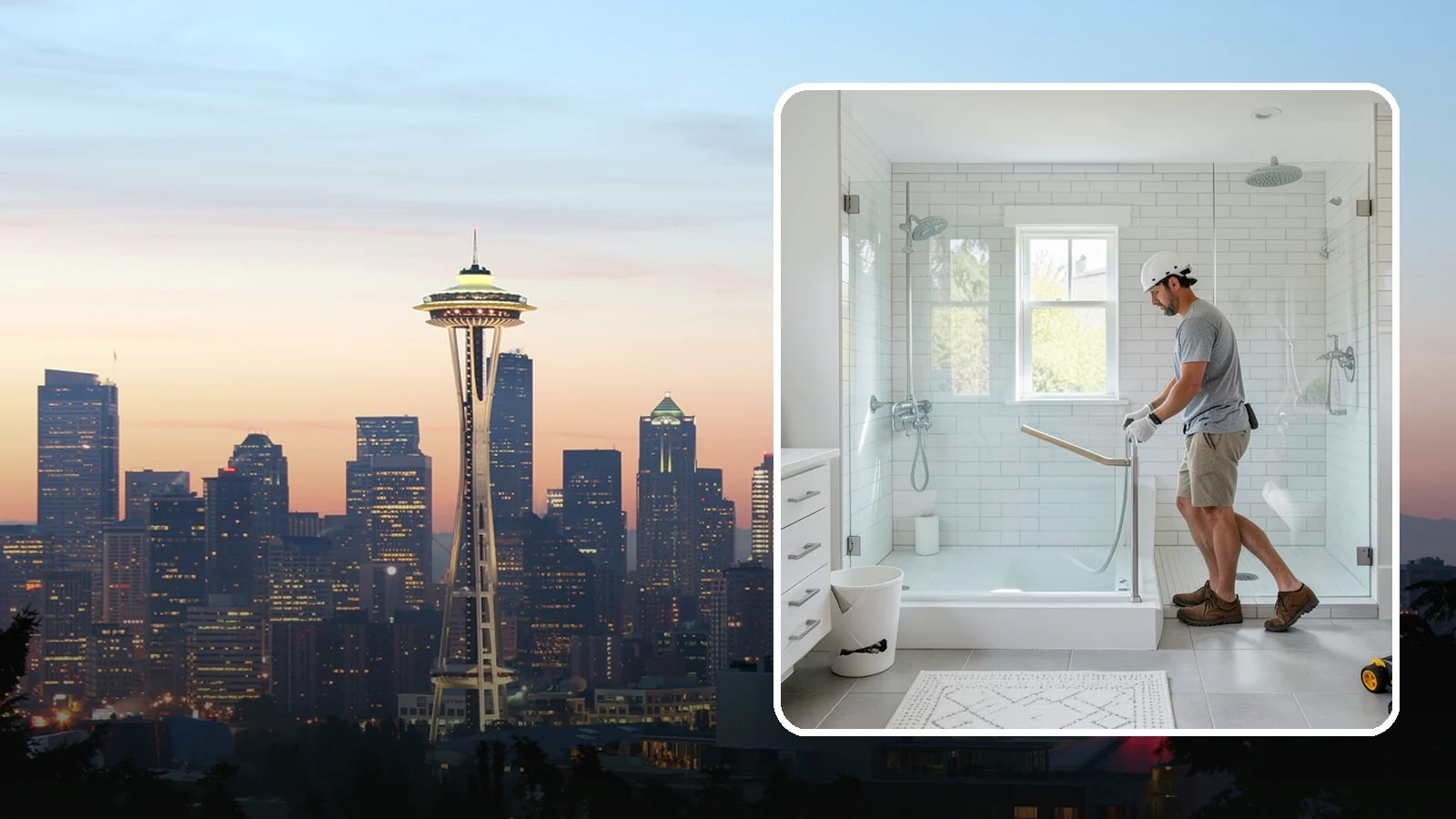 Walk-In Tub Installation in Seattle, King County, WA - We install walk-in tubs with low thresholds and secure seating so bathing feels safe again.
