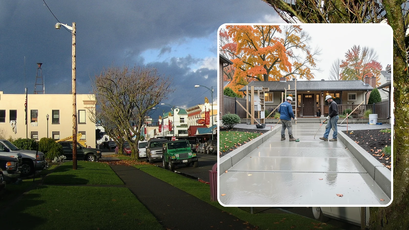 Walkway Construction in Arlington, Snohomish County, WA - Custom concrete walkways that guide guests to your door while draining cleanly through soggy PNW seasons.