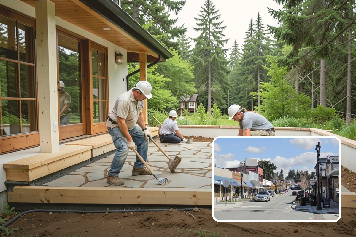 Walkway Construction in Bothell, King County, WA - Custom shapes and curves suited to your yard