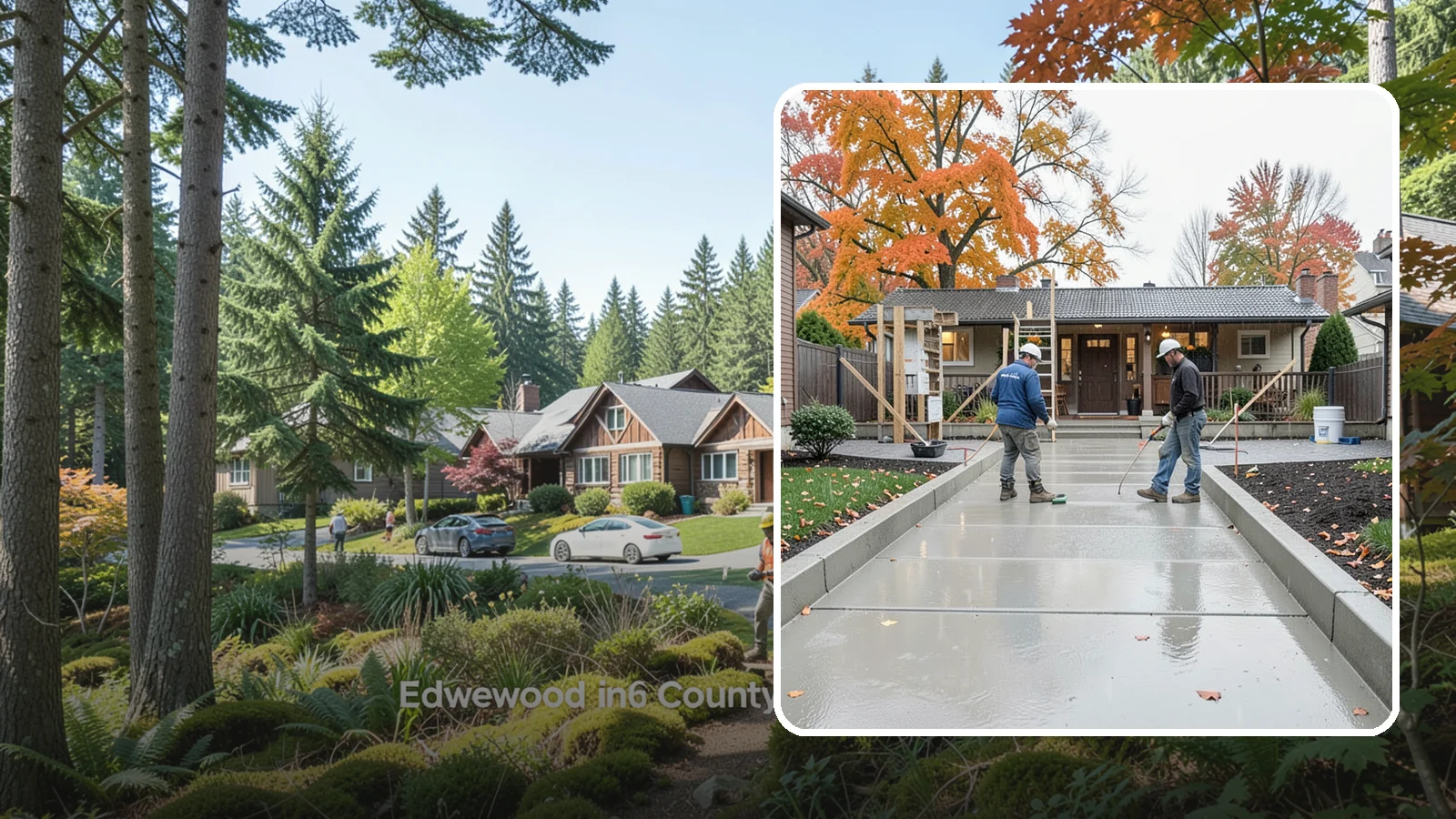Walkway Construction in Edgewood, Pierce County, WA - Custom concrete walkways that guide guests to your door while draining cleanly through soggy PNW seasons.