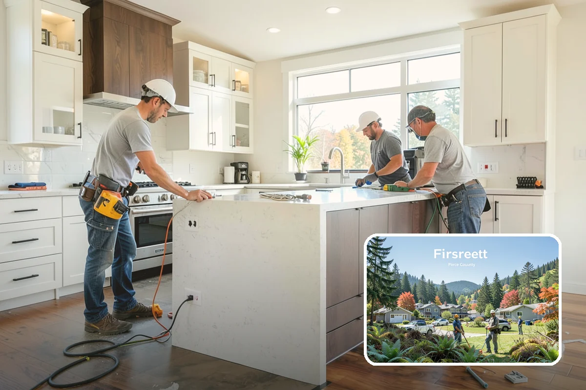 Walkway Construction in Fircrest, Pierce County, WA - Custom shapes and curves suited to your yard