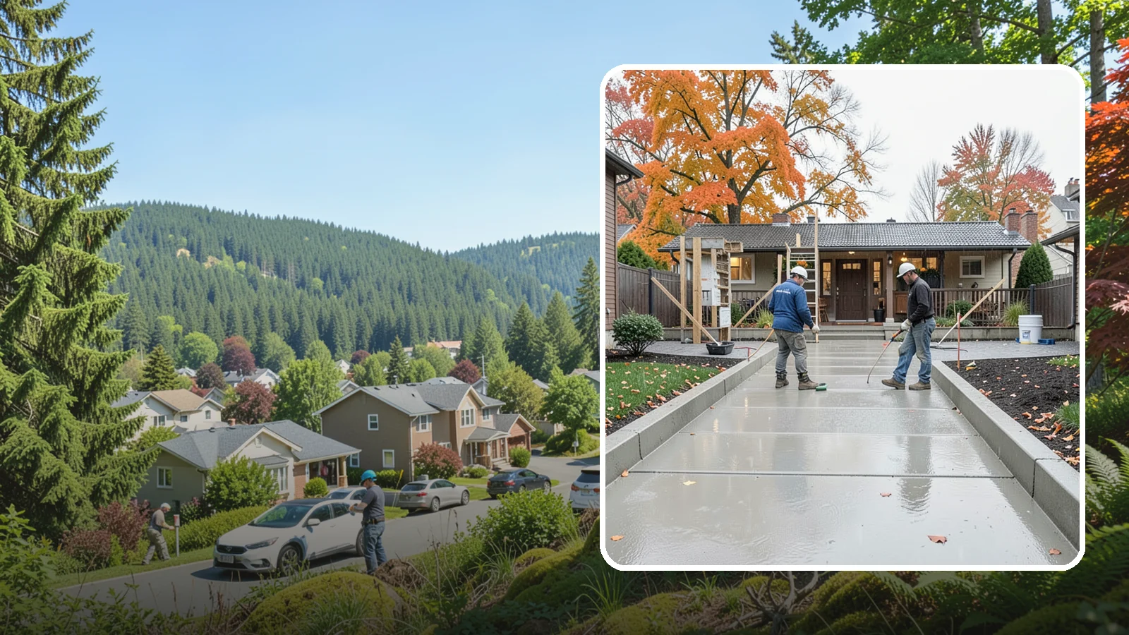 Walkway Construction in Index, Snohomish County, WA - Custom concrete walkways that guide guests to your door while draining cleanly through soggy PNW seasons.
