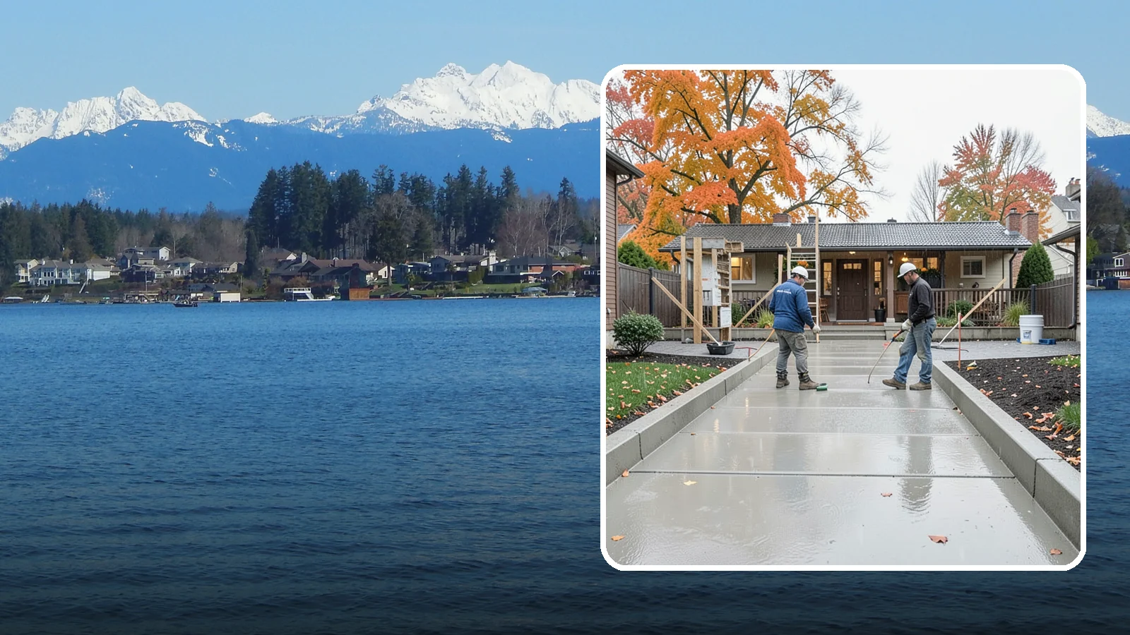 Walkway Construction in Lake Stevens, Snohomish County, WA - Custom concrete walkways that guide guests to your door while draining cleanly through soggy PNW seasons.