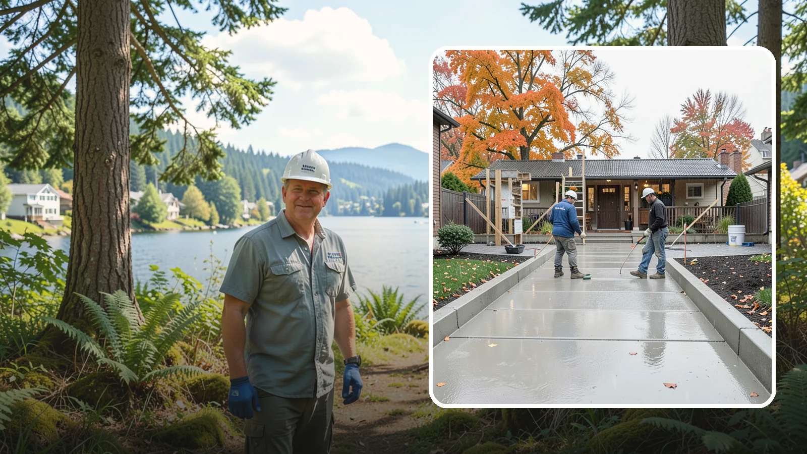 Walkway Construction in Milton, King County, WA - Custom concrete walkways that guide guests to your door while draining cleanly through soggy PNW seasons.
