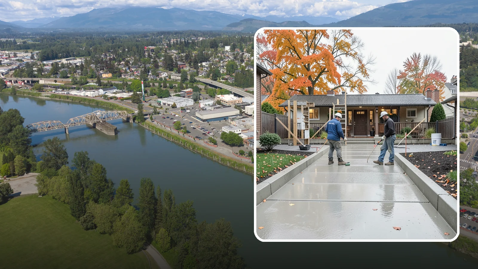 Walkway Construction in Mount Vernon, Skagit County, WA - Custom concrete walkways that guide guests to your door while draining cleanly through soggy PNW seasons.