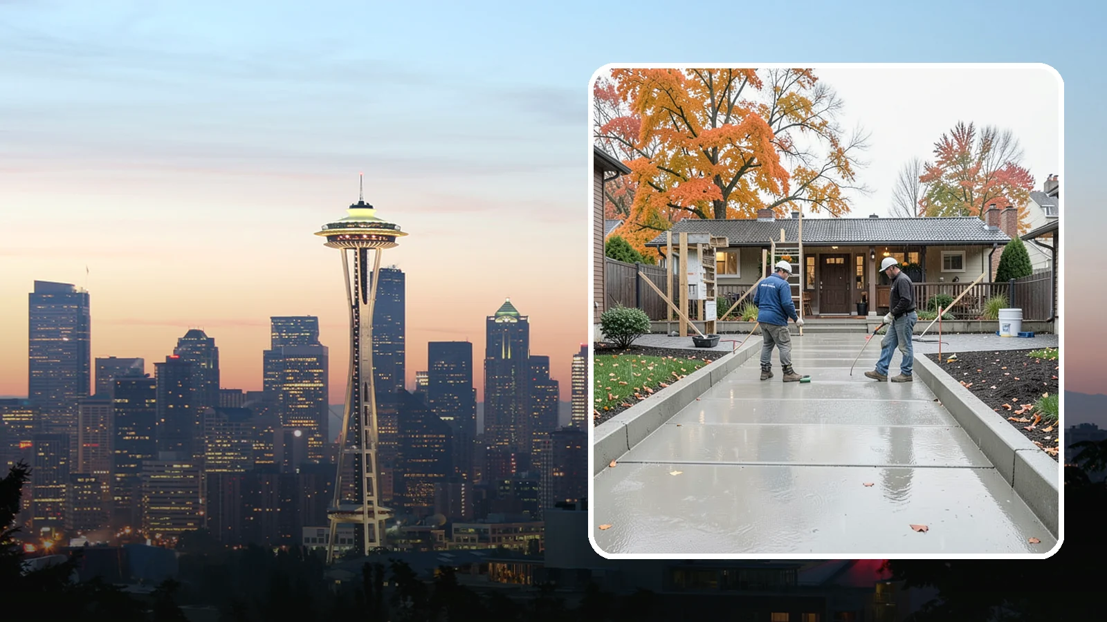 Walkway Construction in Seattle, King County, WA - Custom concrete walkways that guide guests to your door while draining cleanly through soggy PNW seasons.