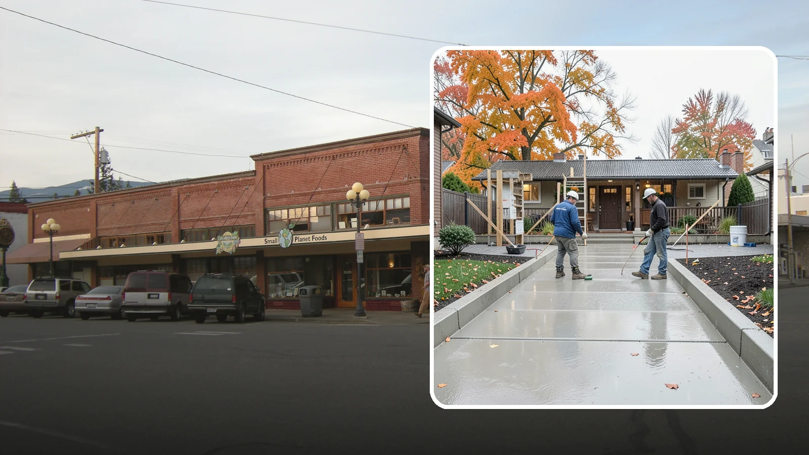 Walkway Construction in Sedro-Woolley, Skagit County, WA - Custom concrete walkways that guide guests to your door while draining cleanly through soggy PNW seasons.