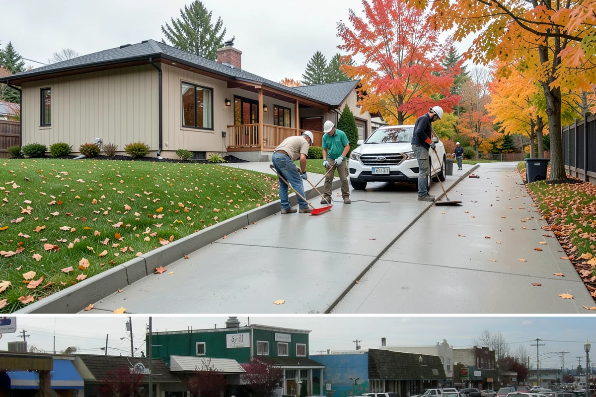 Walkway Construction in Stanwood, Snohomish County, WA - The dry summer window is ideal, giving the walkway a full, crack-free cure before winter rains.