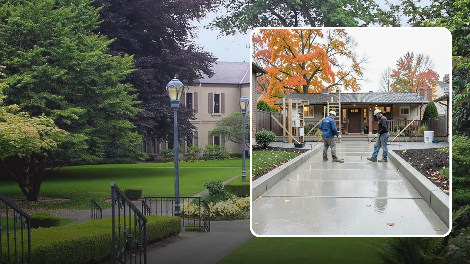Walkway Construction in Woodinville, King County, WA - Custom concrete walkways that guide guests to your door while draining cleanly through soggy PNW seasons.