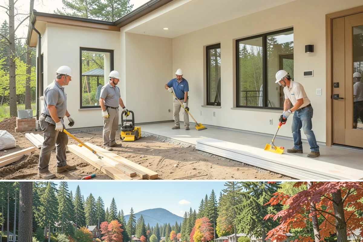 Walkway Repair in Covington, King County, WA - Repairs cure and set best in dry, mild weather, favoring the drier months of the year.