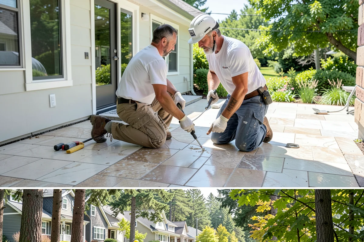 Walkway Repair in Normandy Park, King County, WA - Repairs cure and set best in dry, mild weather, favoring the drier months of the year.