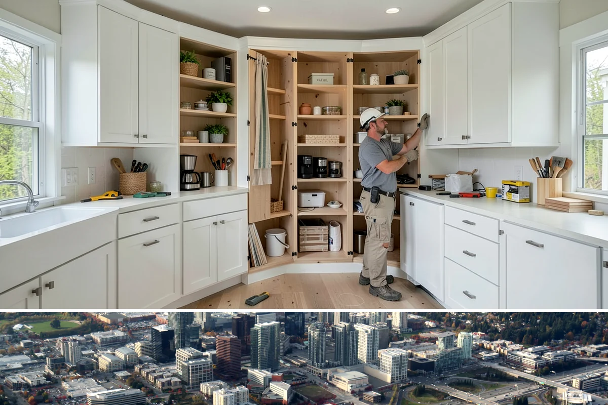 Wall Construction in Bellevue, King County, WA - Building interior walls is indoor work that fits any season without weather constraints.