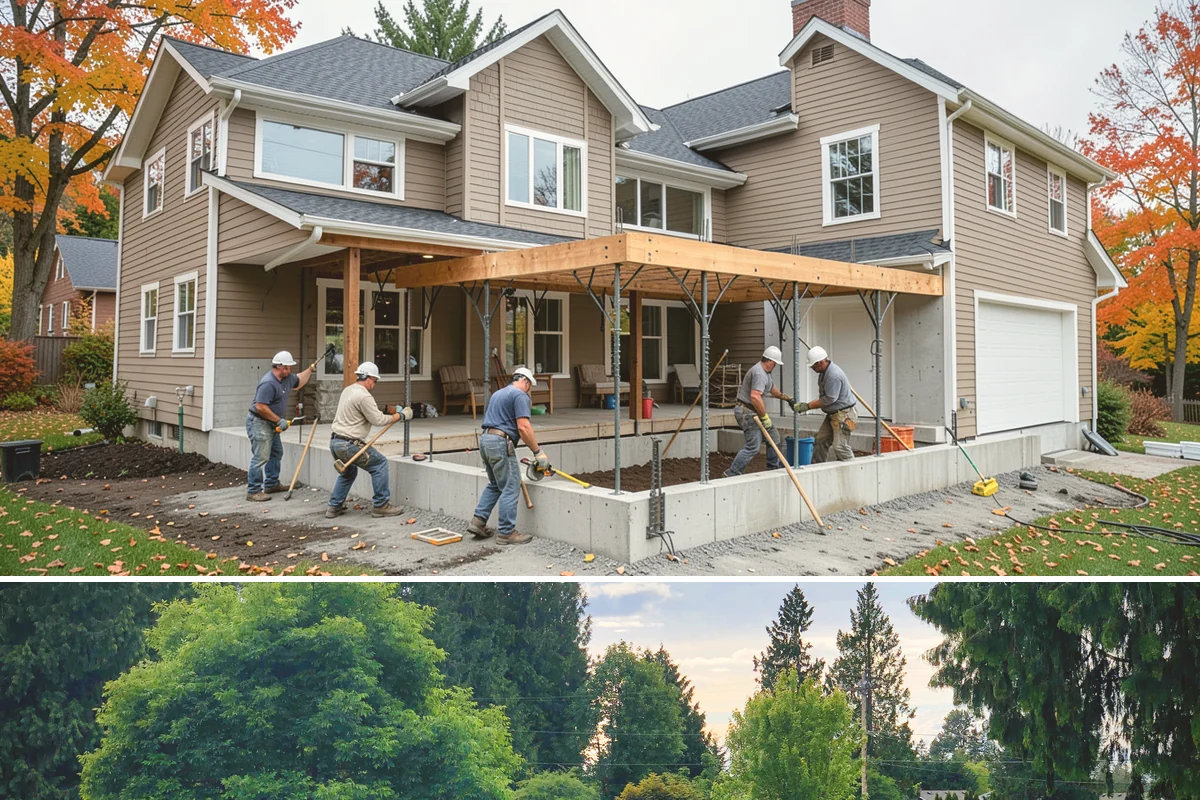 Wall Construction in Bonney Lake, Pierce County, WA - Building interior walls is indoor work that fits any season without weather constraints.