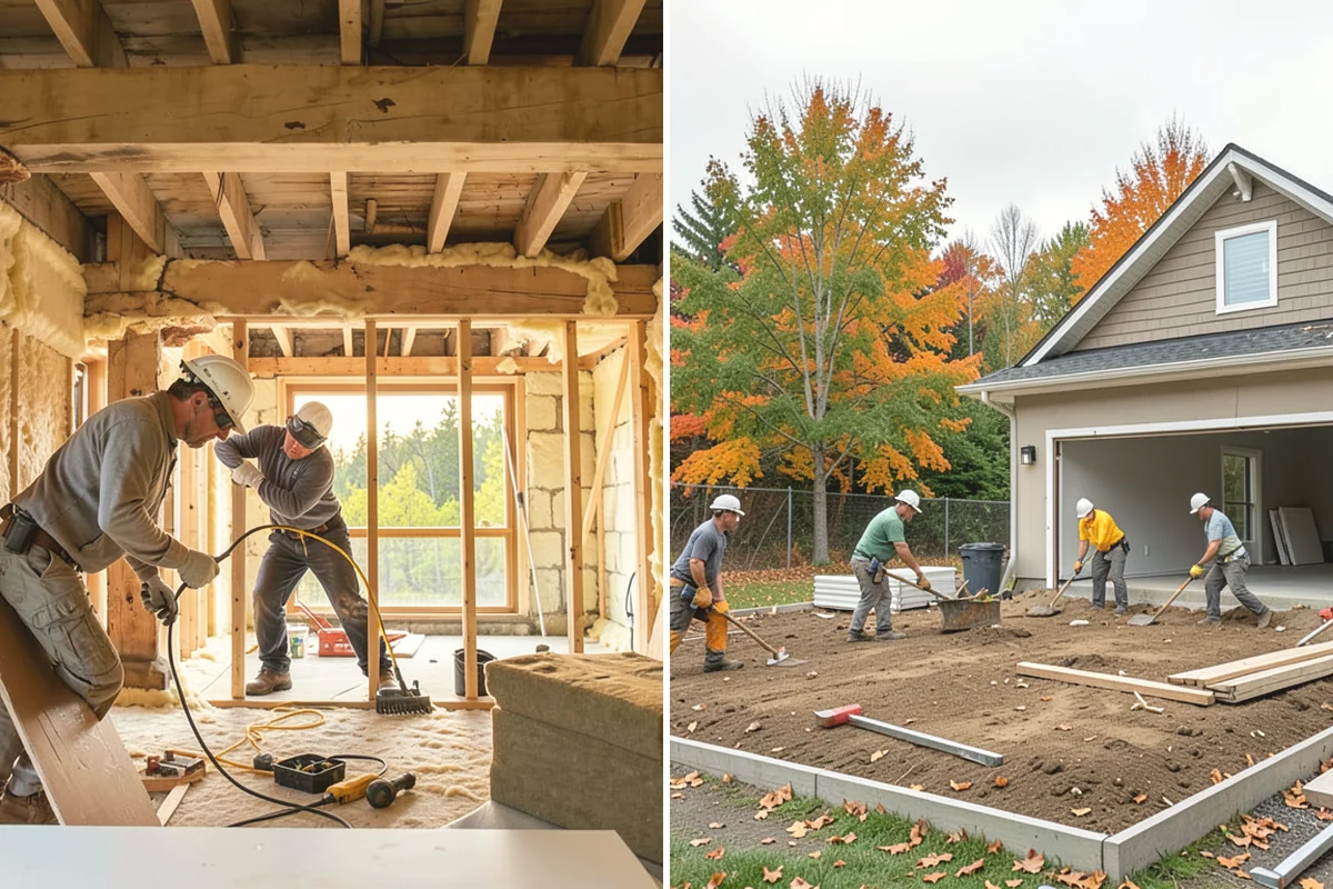 Wall Construction in Duvall, King County, WA - Lay out and frame the new wall