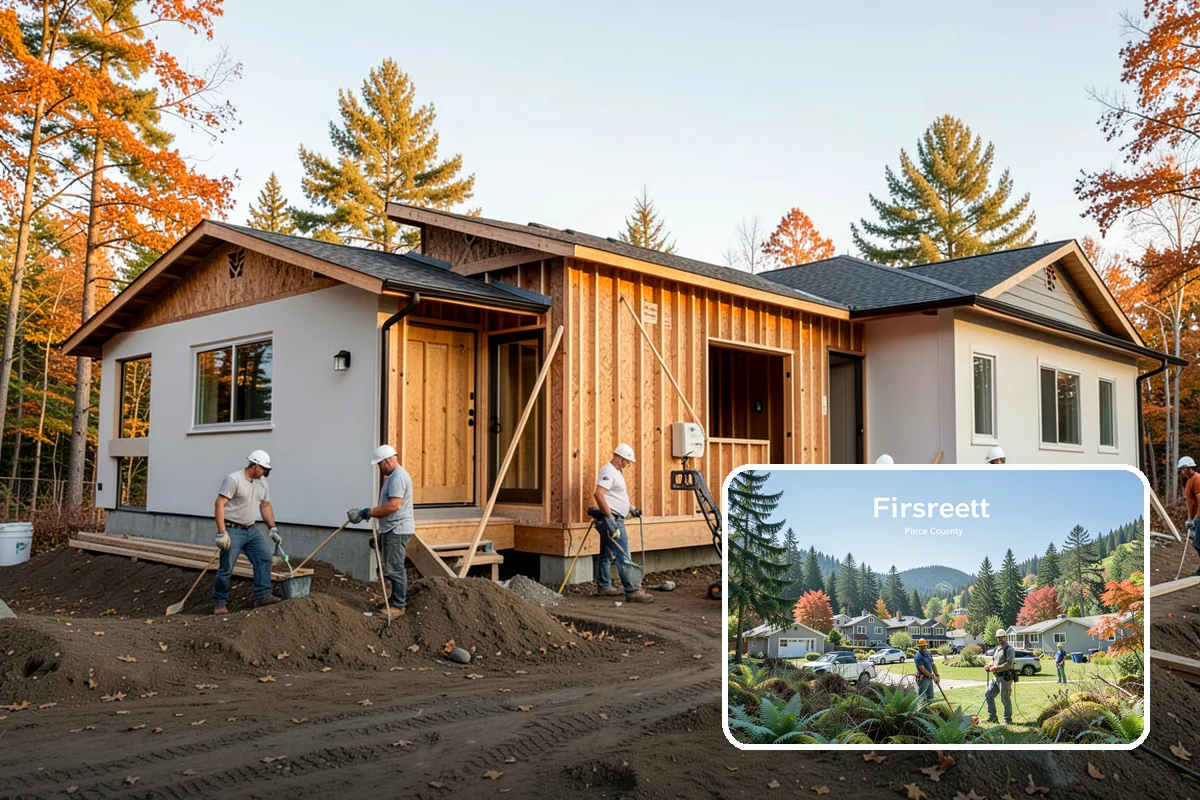 Wall Construction in Fircrest, Pierce County, WA - Adds privacy and defined rooms