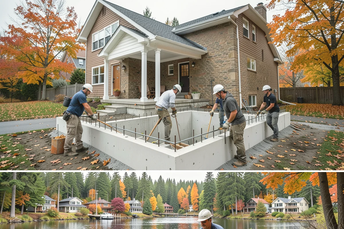 Wall Construction in La Conner, Skagit County, WA - Building interior walls is indoor work that fits any season without weather constraints.