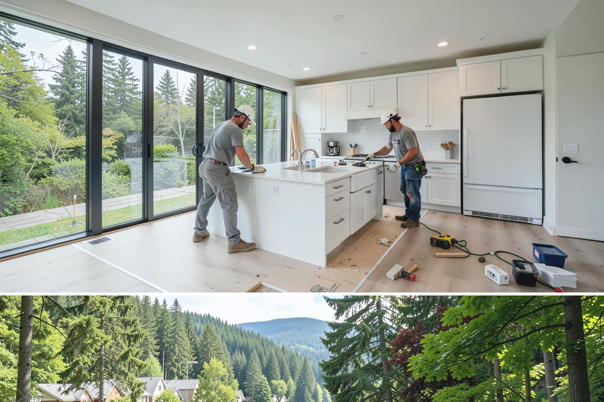 Wall Construction in Lake Forest Park, King County, WA - Building interior walls is indoor work that fits any season without weather constraints.