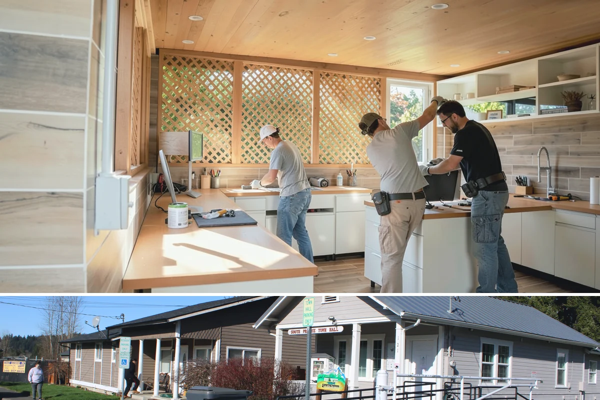 Wall Construction in South Prairie, Pierce County, WA - Building interior walls is indoor work that fits any season without weather constraints.