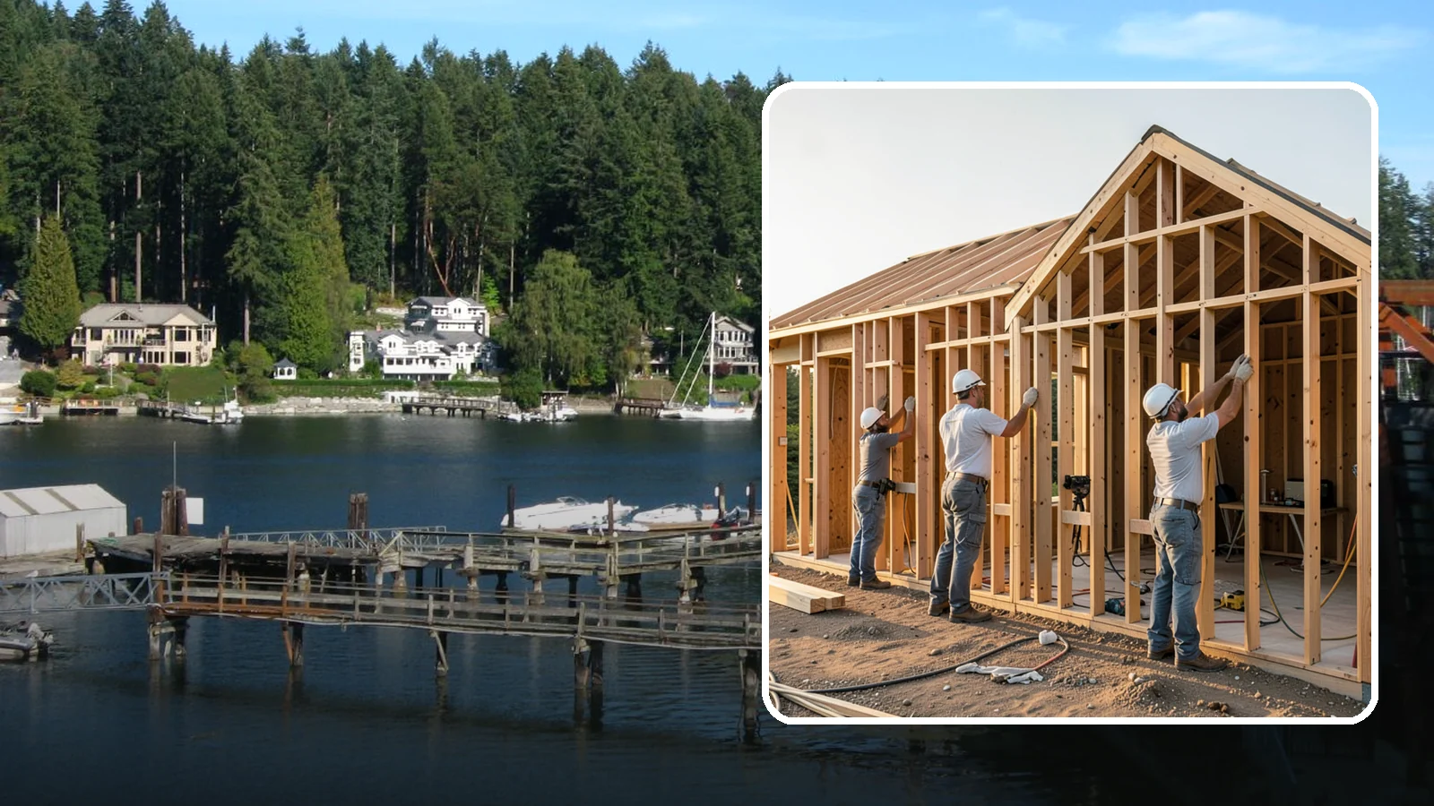 Wall Framing in Gig Harbor, Pierce County, WA - We build straight, plumb, code-compliant wall systems that give your Western Washington home its shape and load path.