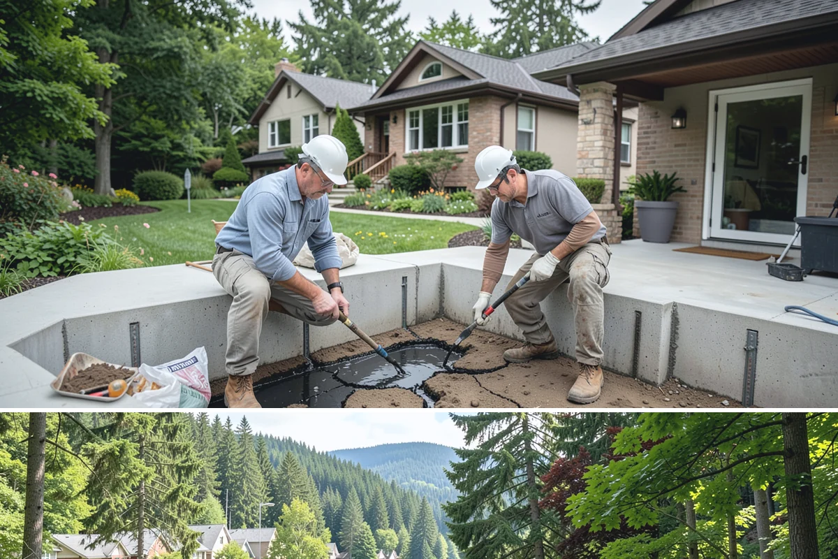 Wall Framing in Lake Forest Park, King County, WA - Framing goes fastest in our drier late-spring through early-fall window, though we tarp and sequence work to keep raising walls...