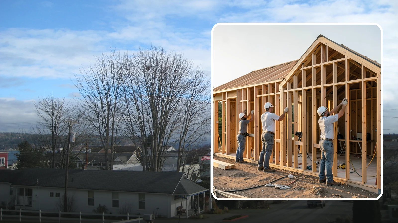Wall Framing in Langley, Island County, WA - We build straight, plumb, code-compliant wall systems that give your Western Washington home its shape and load path.