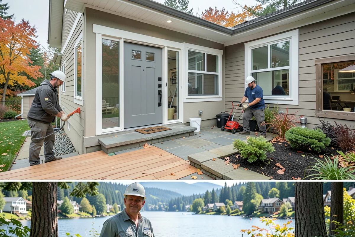 Wall Framing in Milton, King County, WA - Framing goes fastest in our drier late-spring through early-fall window, though we tarp and sequence work to keep raising walls...