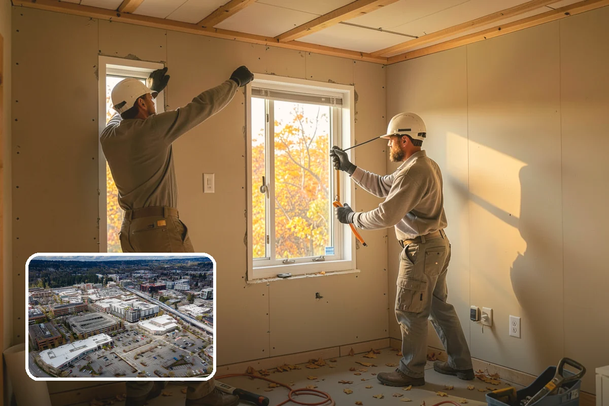 Wall Framing in Redmond, King County, WA - Straight, plumb walls that make drywall and trim go on cleanly