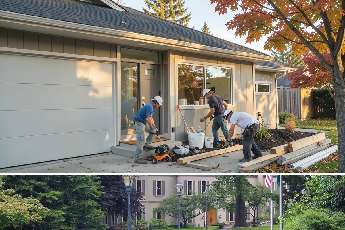 Wall Framing in Woodinville, King County, WA - Framing goes fastest in our drier late-spring through early-fall window, though we tarp and sequence work to keep raising walls...