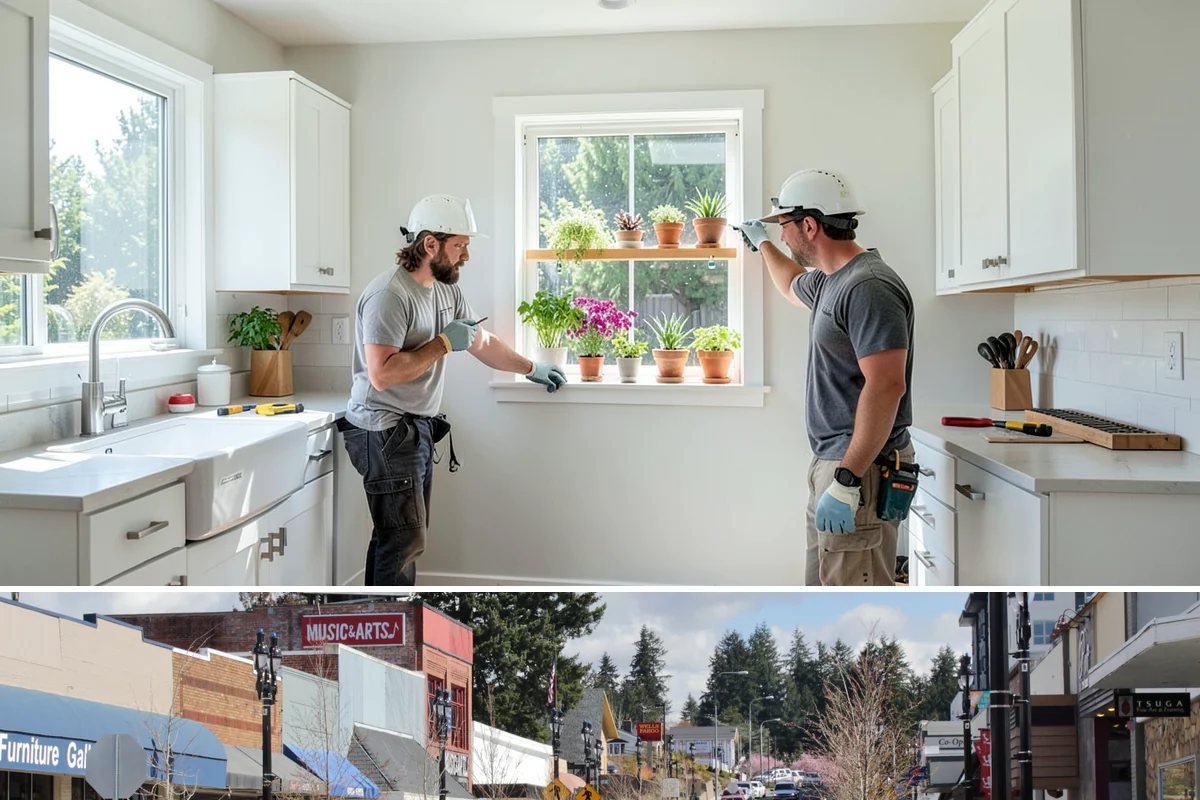 Wall-Hung Toilet Installation in Bothell, King County, WA - Because it involves opening the wall, this install fits well within a larger cold-season remodel.