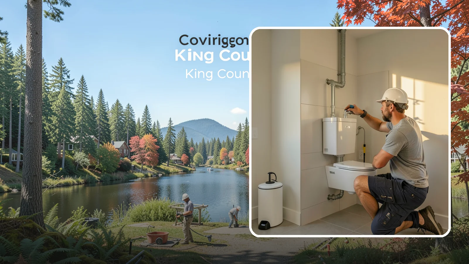 Wall-Hung Toilet Installation in Covington, King County, WA - A wall-hung toilet installation mounts the bowl to a concealed in-wall tank for a clean, minimal look.