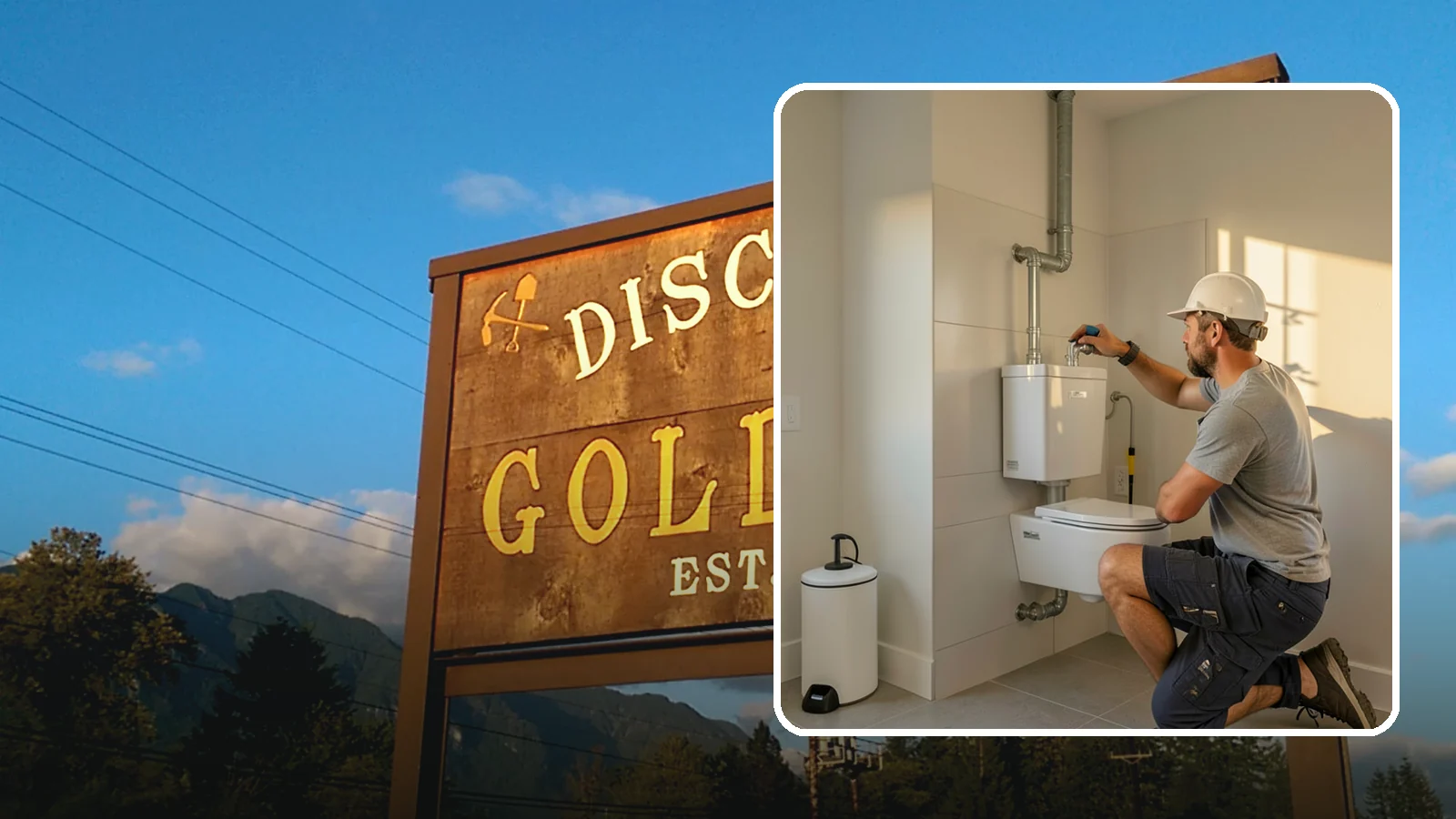 Wall-Hung Toilet Installation in Gold Bar, Snohomish County, WA - A wall-hung toilet installation mounts the bowl to a concealed in-wall tank for a clean, minimal look.