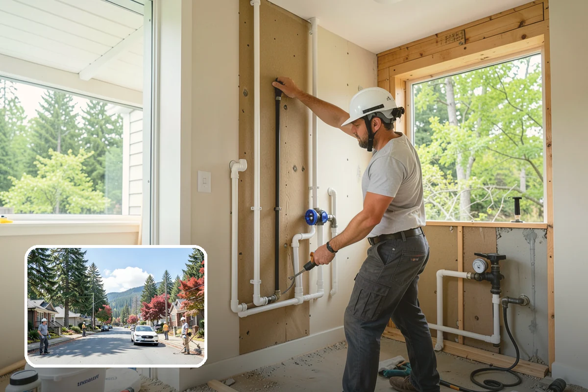 Wall-Hung Toilet Installation in Hunts Point, King County, WA - Delivers a clean, minimal appearance