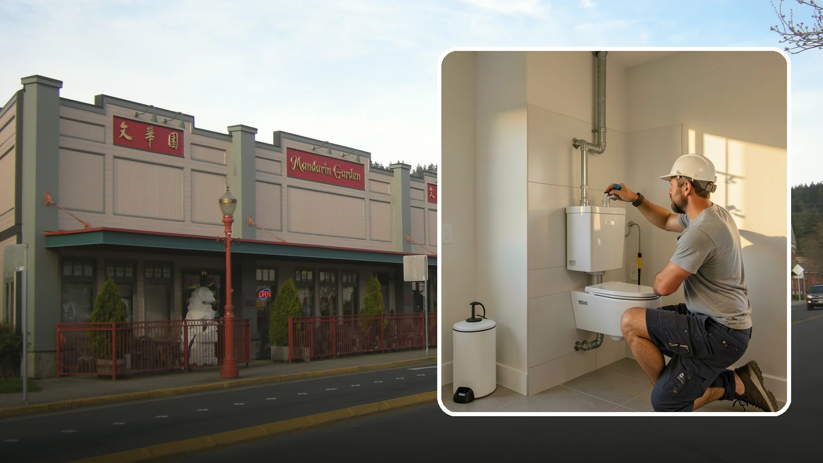 Wall-Hung Toilet Installation in Issaquah, King County, WA - A wall-hung toilet installation mounts the bowl to a concealed in-wall tank for a clean, minimal look.
