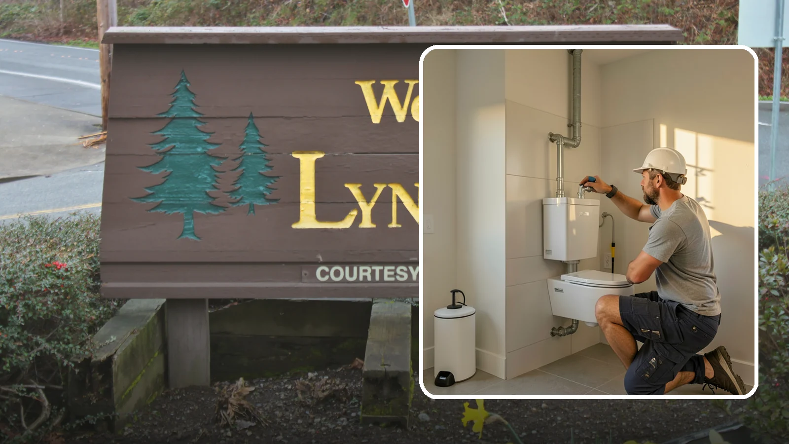 Wall-Hung Toilet Installation in Lynnwood, Snohomish County, WA - A wall-hung toilet installation mounts the bowl to a concealed in-wall tank for a clean, minimal look.