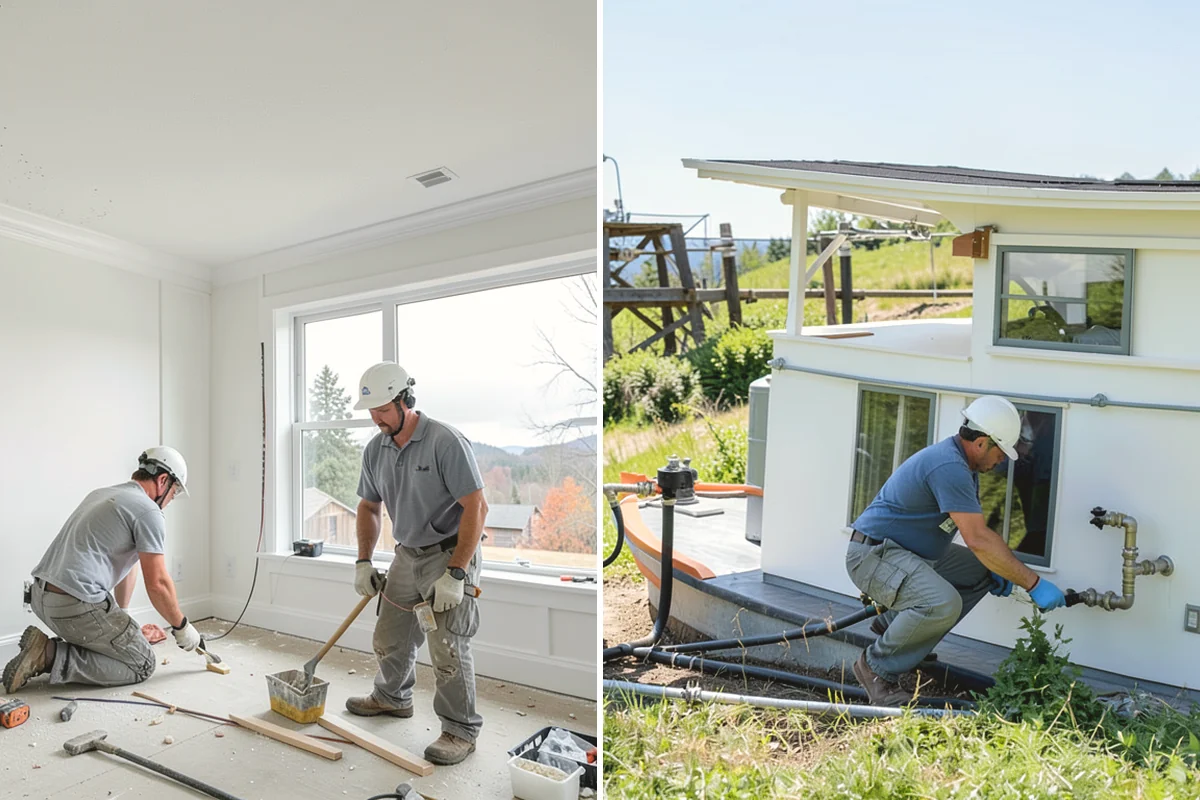 Wall-Hung Toilet Installation in Oak Harbor, Island County, WA - Install the in-wall carrier frame