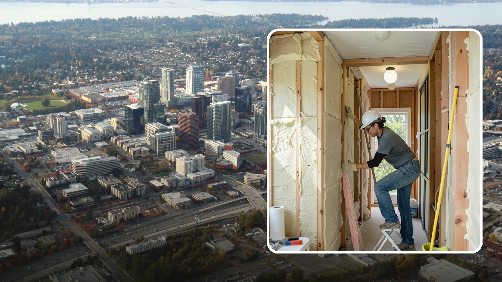 Wall Insulation Installation in Bellevue, King County, WA - We insulate exterior walls to eliminate cold drafts and improve comfort in Puget Sound homes.