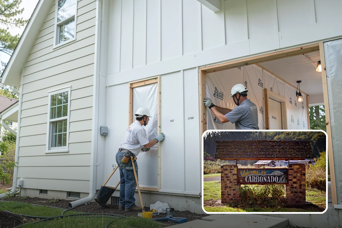 Wall Insulation Installation in Carbonado, Pierce County, WA - Eliminates cold walls and drafty rooms