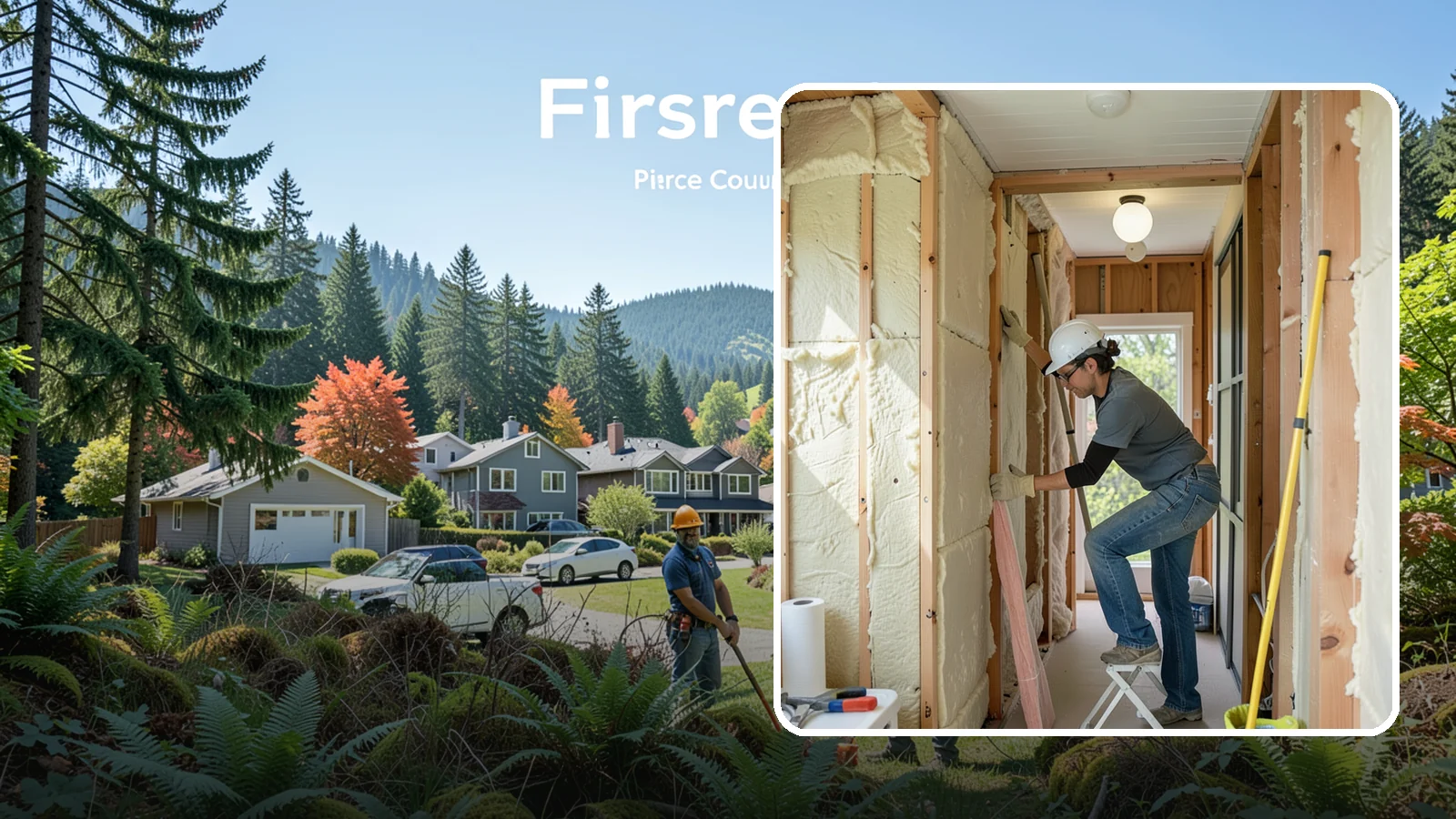 Wall Insulation Installation in Fircrest, Pierce County, WA - We insulate exterior walls to eliminate cold drafts and improve comfort in Puget Sound homes.