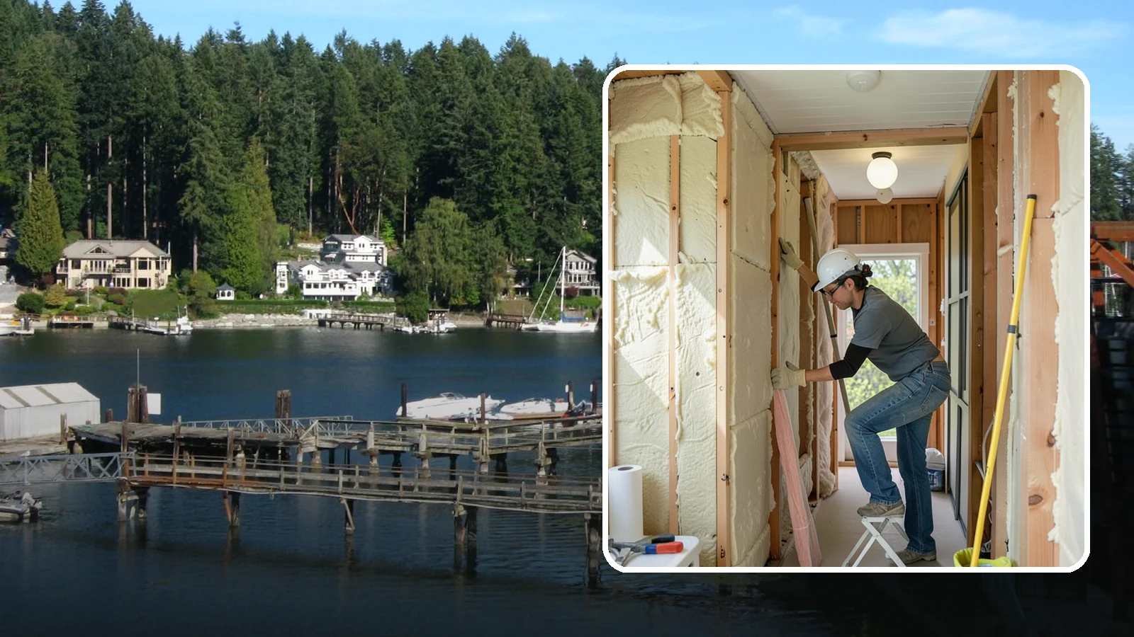 Wall Insulation Installation in Gig Harbor, Pierce County, WA - We insulate exterior walls to eliminate cold drafts and improve comfort in Puget Sound homes.