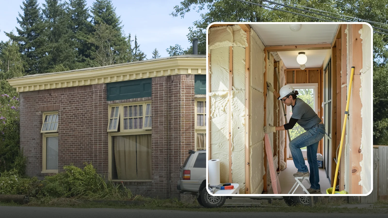Wall Insulation Installation in Hamilton, Skagit County, WA - We insulate exterior walls to eliminate cold drafts and improve comfort in Puget Sound homes.