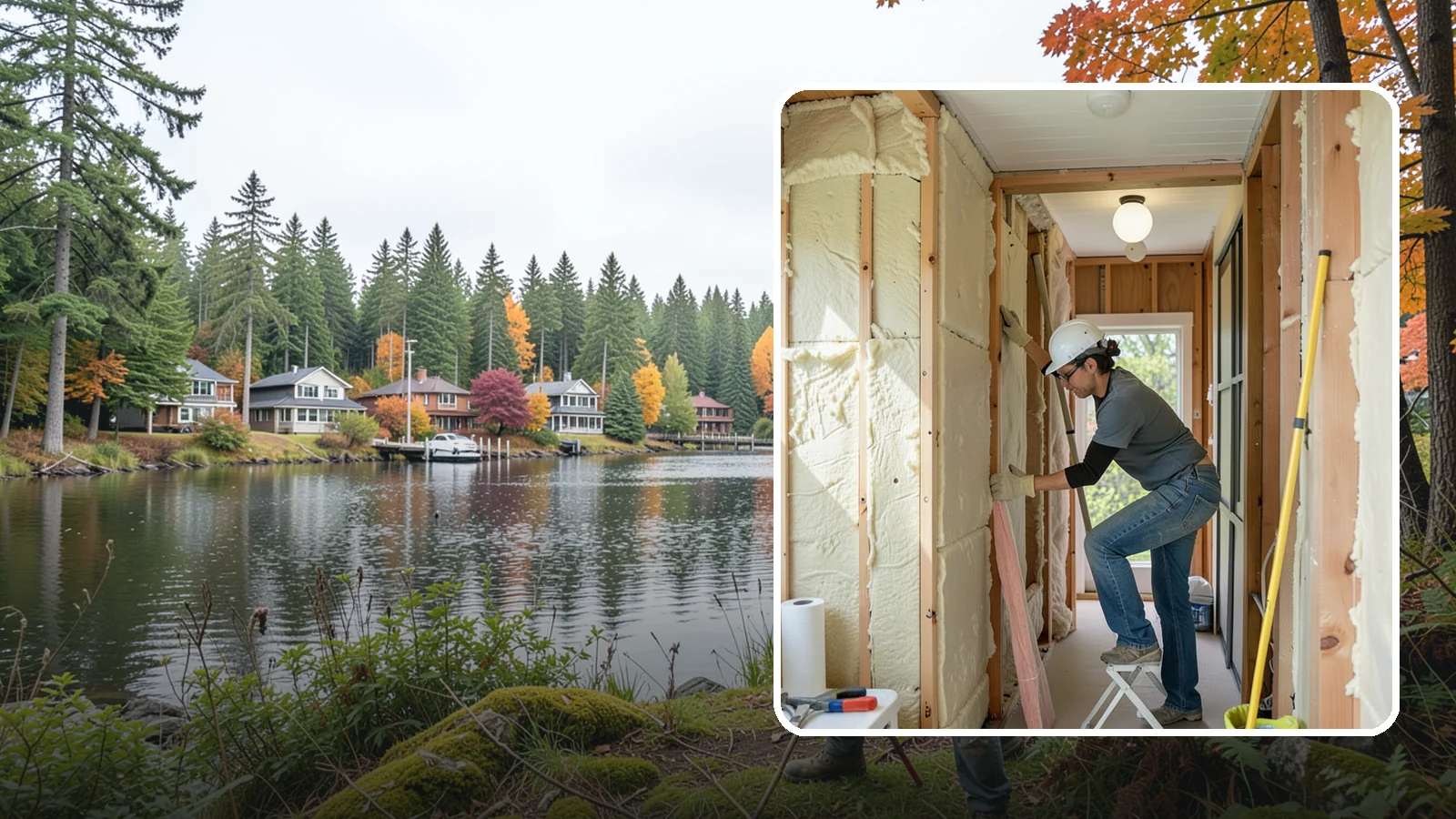 Wall Insulation Installation in La Conner, Skagit County, WA - We insulate exterior walls to eliminate cold drafts and improve comfort in Puget Sound homes.