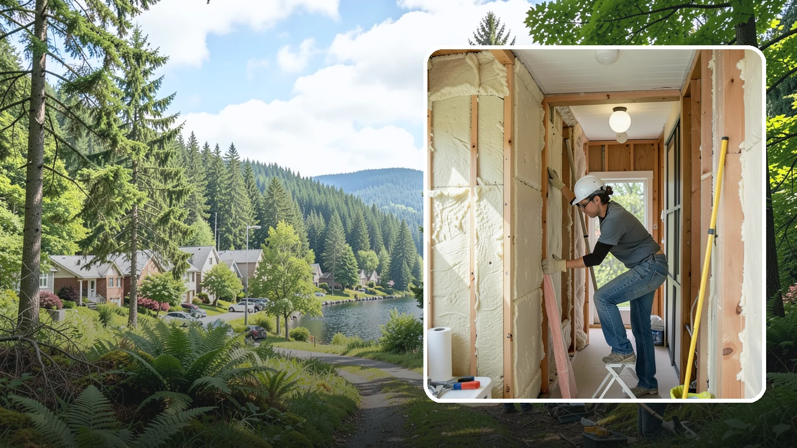 Wall Insulation Installation in Lake Forest Park, King County, WA - We insulate exterior walls to eliminate cold drafts and improve comfort in Puget Sound homes.