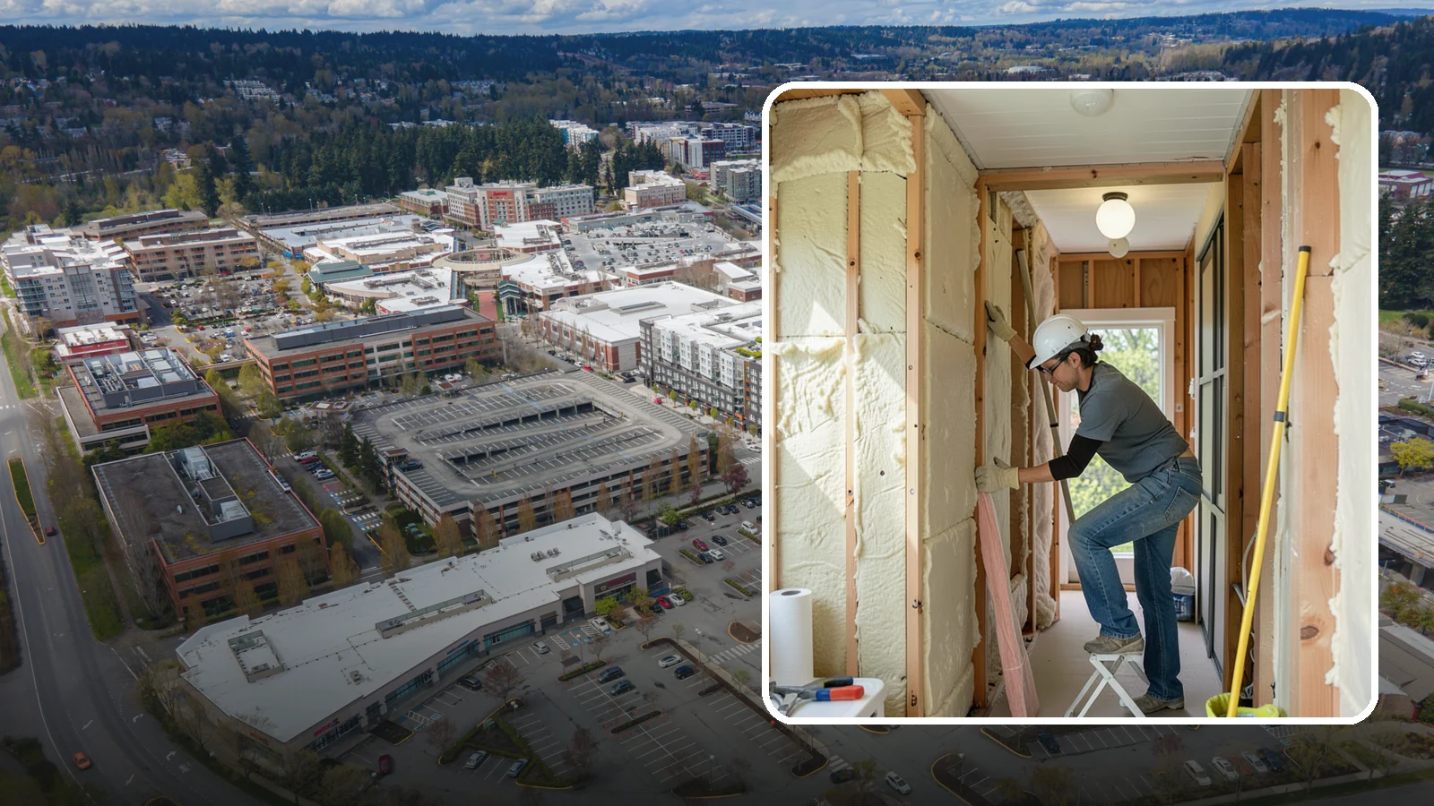 Wall Insulation Installation in Redmond, King County, WA - We insulate exterior walls to eliminate cold drafts and improve comfort in Puget Sound homes.