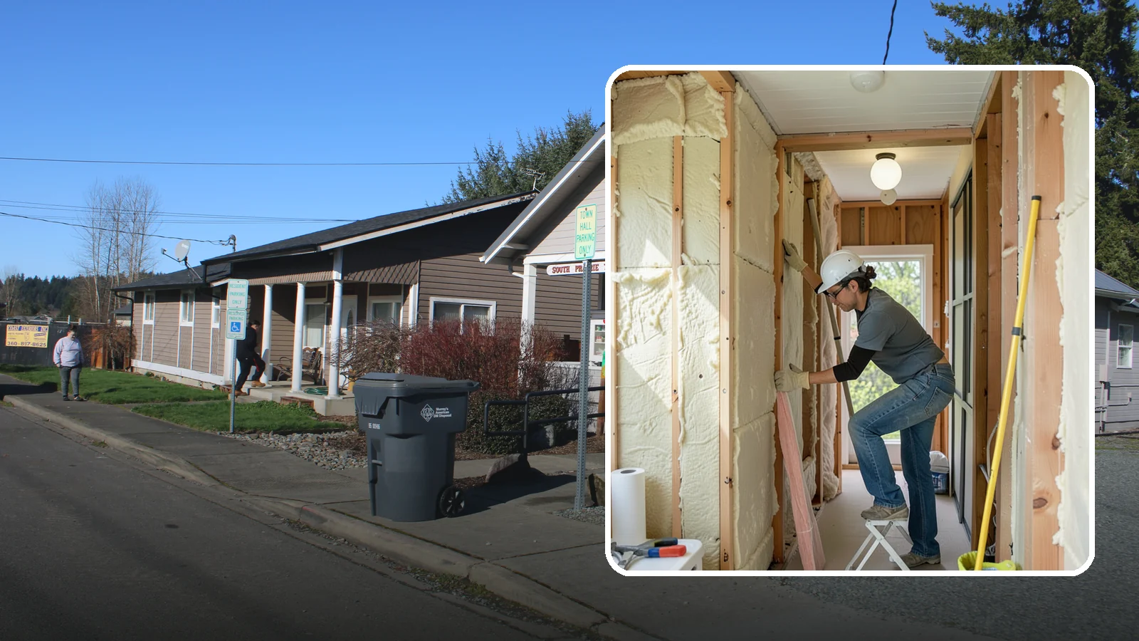 Wall Insulation Installation in South Prairie, Pierce County, WA - We insulate exterior walls to eliminate cold drafts and improve comfort in Puget Sound homes.