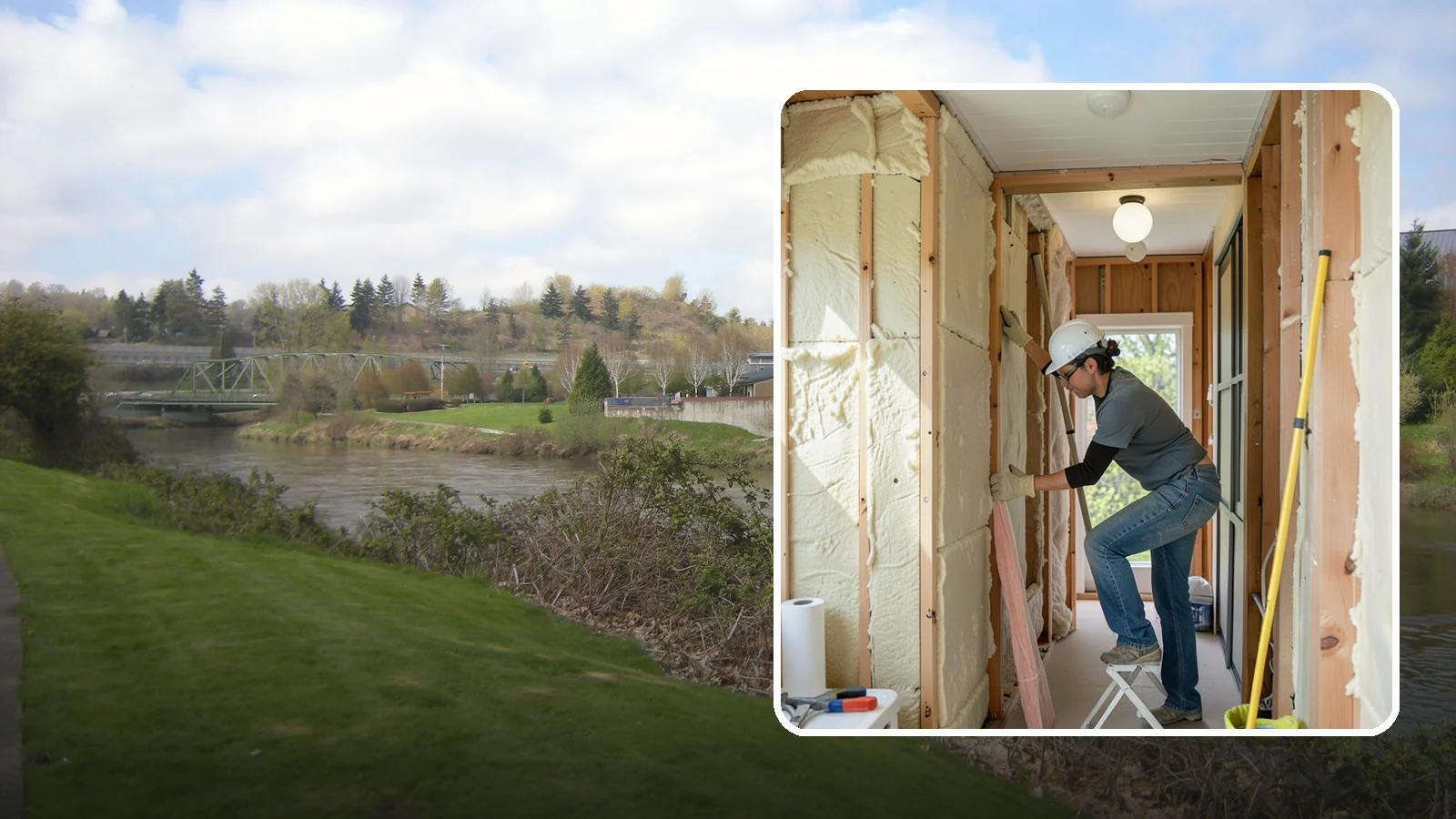 Wall Insulation Installation in Tukwila, King County, WA - We insulate exterior walls to eliminate cold drafts and improve comfort in Puget Sound homes.