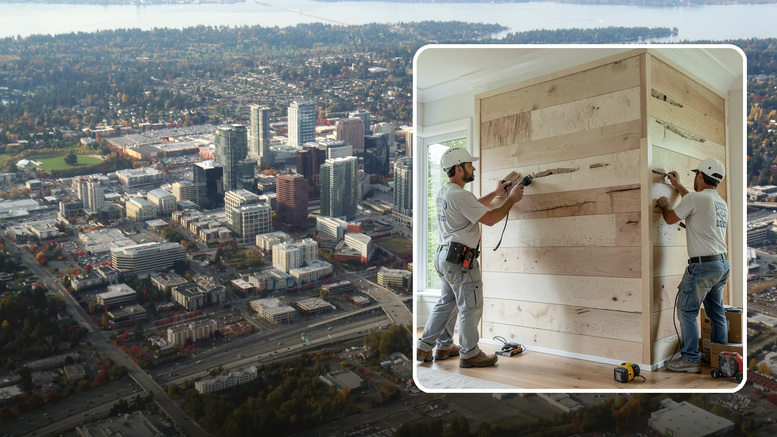 Wall Paneling Installation in Bellevue, King County, WA - Custom wall paneling installation that clads full walls with wood or engineered panels for lasting character.