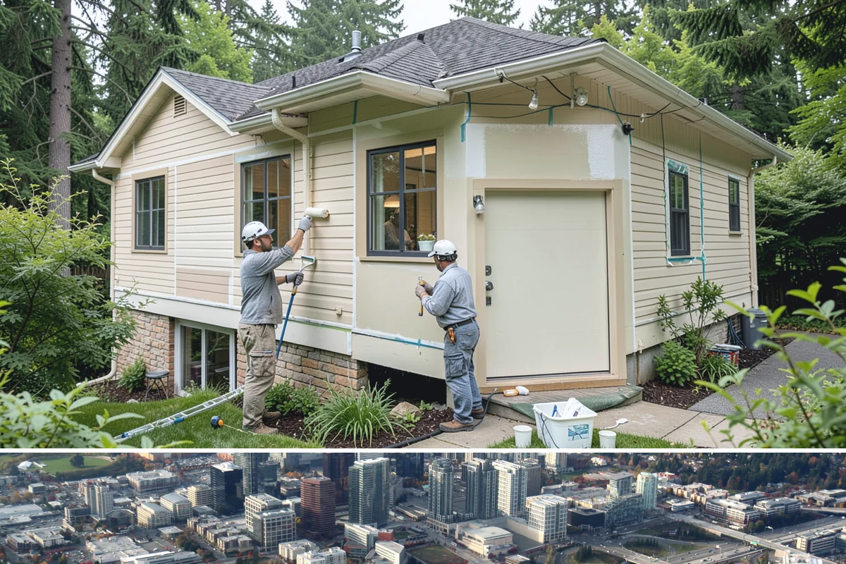 Wall Paneling Installation in Bellevue, King County, WA - Wall paneling installs on schedule year-round indoors, an excellent way to add warmth during the wet PNW season.